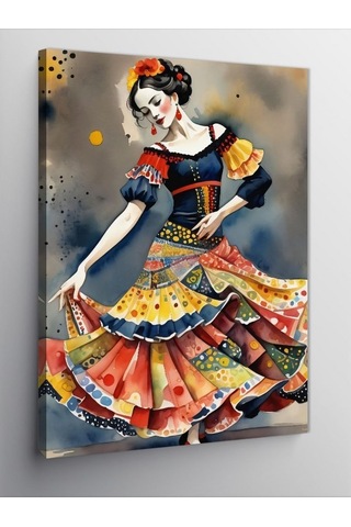 Kanvas Tablo Flamenko Kadın Dansçı 70cmx100cm