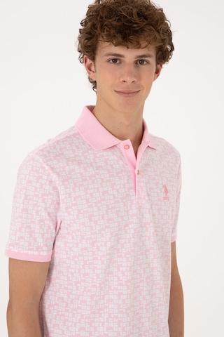 U.S. Polo Assn. Erkek Regular Fit Polo Yaka Açık Pembe Tişört 50306837-VR078