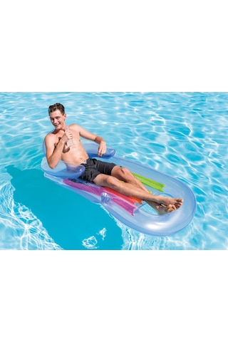 Intex Sultan Koltuğu Bardak Yuvalı Deniz Yatağı Mavi 160x85 CM