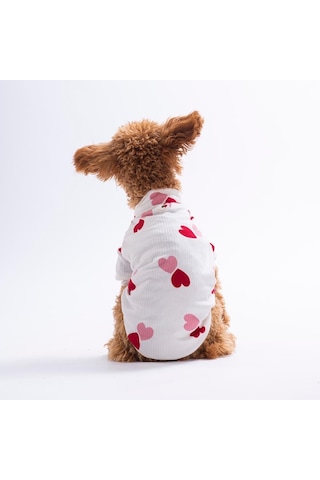 Love Paws Kalp Desenli Kedi Köpek Sweati - Kedi Köpek Kıyafeti-kedi Köpek Sweati