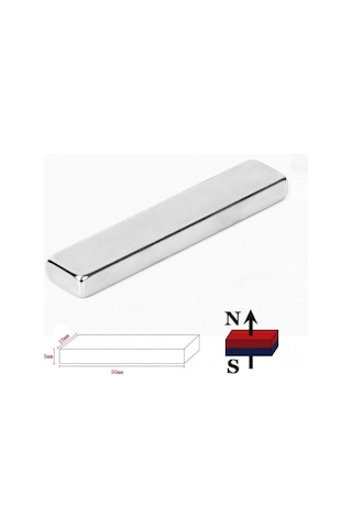 2 Adet 50mm X 10mm X 5mm Köşeli Süper Güçlü Neodyum Mıknatıs