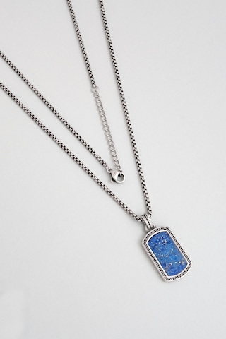 So Chic Lapis Ayna 60 Cm Çelik Erkek Kolye