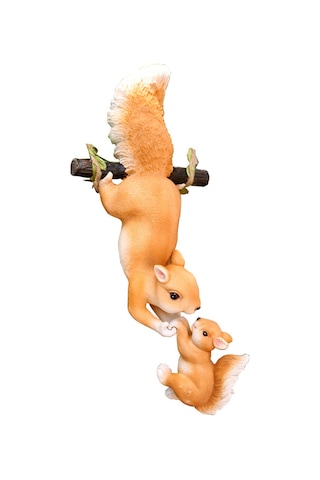 Mufunye Ahşap Gibi Gerçekçi Kuru Ağacın Dalında Sıçan Figürü, Bahçe Dekorasyonu, Dış Mekan Ve İç Mekan Uygun, Dayanıklı Reçine Malzeme, 2 Adet Paket