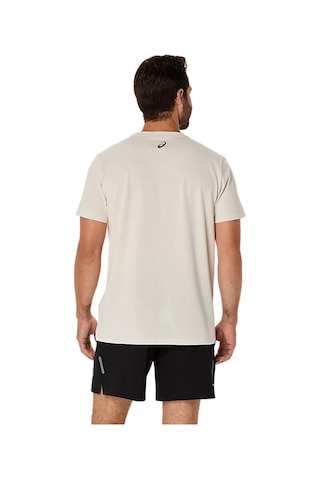Asics Erkek Tişört Road Graphic Ss Tee 2031f026-101 Krem
