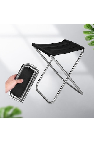 Ambition Taşınabilir Katlanabilir Sandalye Açık Mini Kamp Plaj Siyah