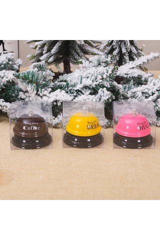 Monyee Tinplate Mutfak Zilcik, Yüksek Sesli Servis Zili, Yuvarlak Tabanlı Restoran/bar/parti Dekorasyonu, Sarı Renk