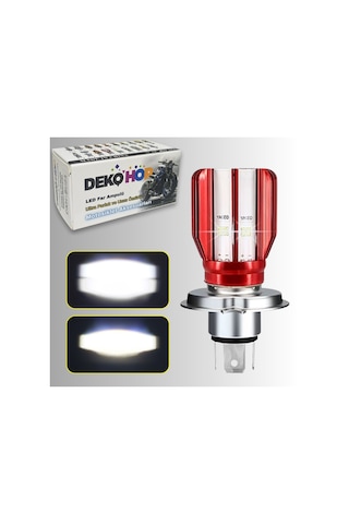 H4 Uzun Kısa Led Far Ampul Motosiklet Otomobil Led Işık 12-24v 6000k Beyaz Yüksek Performans 1800lm