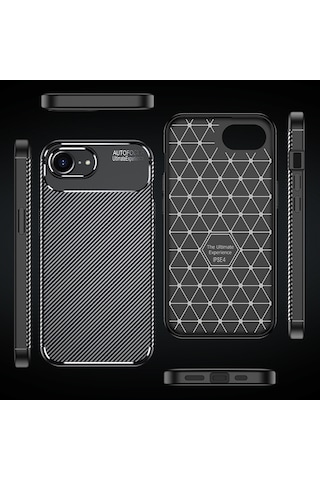 Apple Uyumlu iPhone 17e Kılıf Zore Negro Silikon Kapak - Siyah