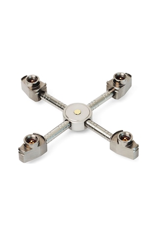 Padalink Kamp Ve Doğa Yürüyüşü İçin Dört Fonksiyonlu Alüminyum Gaz Tüpü Bağlantı Adaptörü Gümüş