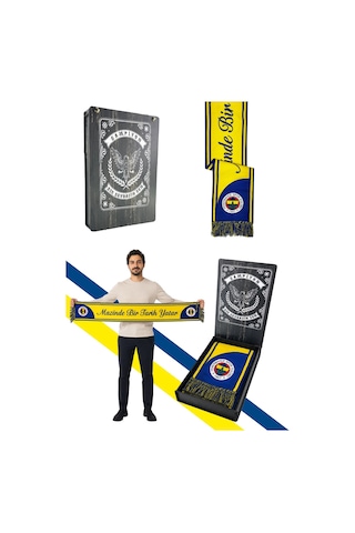 Fenerium Mazinde Bir Tarih Yatar Dokuma Atkı Lazer Kutu Hediyeli Lacivert