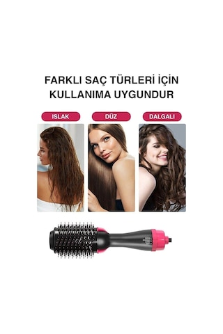1200 W Saç Şekillendirici Ve Saç Düzleştirici-kurutucu Fırça Fön Tarak Hava Üflemeli
