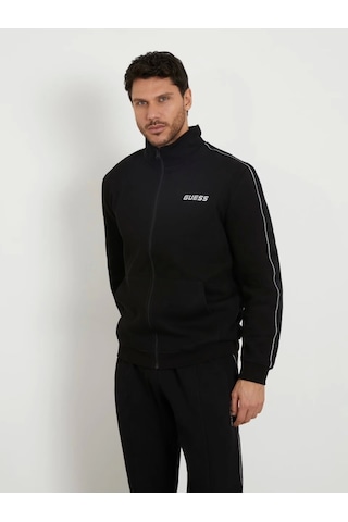Guess Erkek Yan Logolu Sweatshirt Siyah