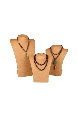 Trendooze Tutucu Standı Sarı Mücevher Manken M Kolye Kolye Göğüs Ekran Ekran Ku