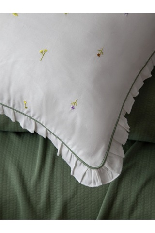 Lily Marsala Pikeli Set Yeşil Çift Kişilik Yeşil