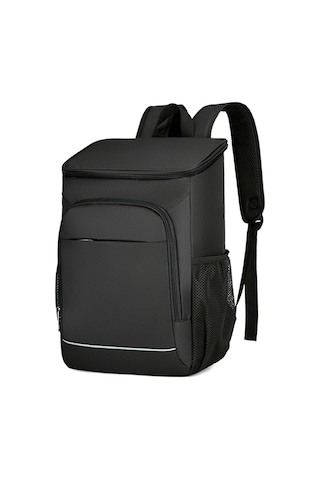 Yaozixa Siyah Çift Omuzlu İçinde Isı Saklama Özelliği İle Piknik Ve Kamp Çantası Büyük Kapasiteli Dış Mekan Kullanıma Uygun Siyah