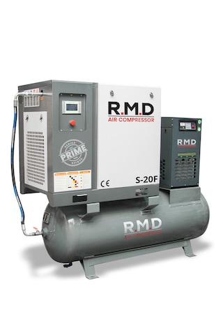 R.M.D Kompresör 20 Hp 500 Lt Depo Üstü Vidalı Hava Kompresör Seti - S-20F