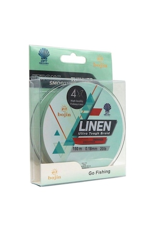 DFT Bojin 4X Linen İp Misina 0.18 mm  150 m  Yeşil