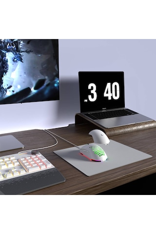 Gaming Oyuncu Klavye Mouse Set Eclıpse Beyaz Usb Rgb Aydınlatmalı Q Klavye Diğer