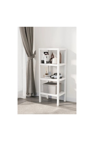 Katman Modüler Raf 4 Katlı Çok Amaçlı Raf / Kitaplık / Çiçeklik Beyaz-7raf
