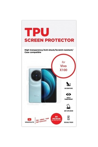 Vivo X100 Ön, Arka Ve Yan 360 Derece Tam Kaplama Tpu Film