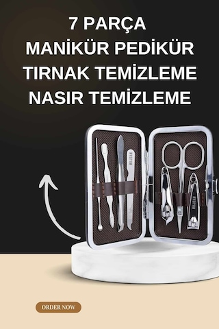 Manikür Pedikür Seti İkili Set El Ve Ayak Bakımı Nasır Temizleme Protez Tırnak Çıkarma