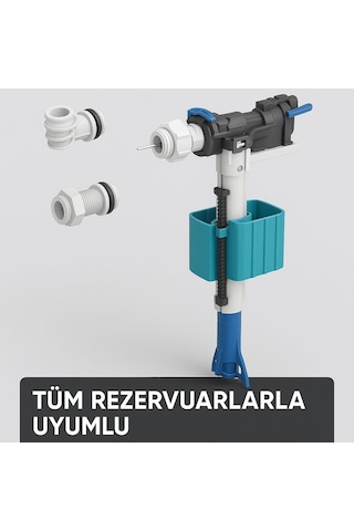 Tüm Rezervuarlarla Uyumlu Sessiz Dolum Şamandırası Seti 1/2 Ve 3/8 Giriş, Evrensel Uyumlu Tasarım Genel