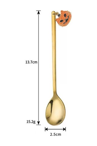 Mufunye Halloween İçin 304 Paslanmaz Çelik Kahve Kaşığı, Tatlı Kaşığı Ve Karıştırıcı Kaşık Seti Altın