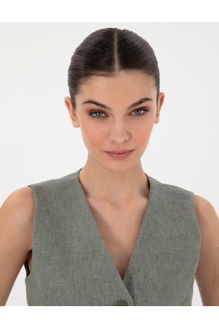 Pierre Cardin Kadın Haki Yelek Dokuma 50306488-vr027 Haki