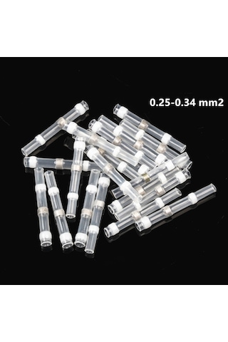 Asafe Isı Büzüşmeli, Kendinden Lehimli, Izole Konnektör 0,34Mm