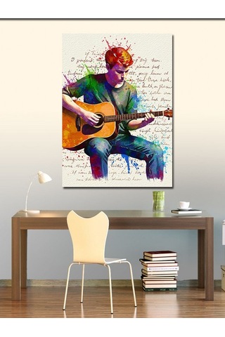 Kanvas Tablo Renkli Gitar Çalan Adam 70cmx100cm