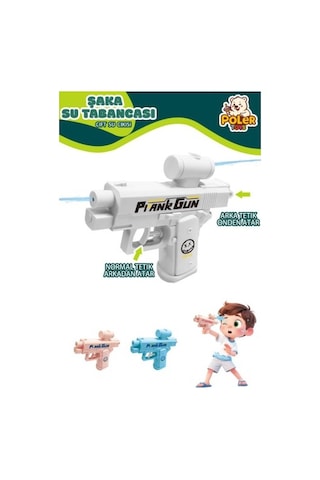 Çift Su Çıkışlı Şaka Su Tabancası Eğlenceyi İkiye Katlayan Mini Su Püskürtme Oyuncağı Beyaz