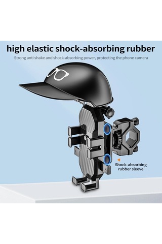 Reedark Bisiklet Ve Motosiklet İçin 7.4''e Kadar Akıllı Telefon Tutucu - Siyah Abs