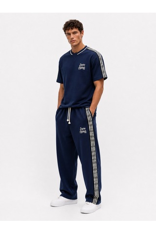 Respire Erkek Originals Şerit Detaylı Regular Fit Eşofman Takımı Lacivert