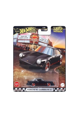 Hot Wheels Premium Porsche 911 Carrera Rs 2.7 - Premium Hw Boulevard Siyah 1/64 Diecast Model Araba Çok Renkli