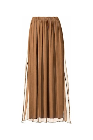 Bulalgiy Kadın Kahverengi İpek Etek - Bga33117944 Kahverengi