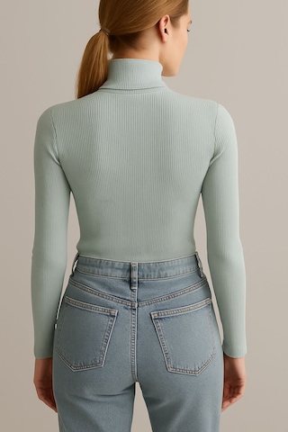 Catspy Unisex Premium Pamuklu Balıkçı Yaka Kaşkorse Şardonlu Slimfit Boğazlı Kazak Bebe Mavisi