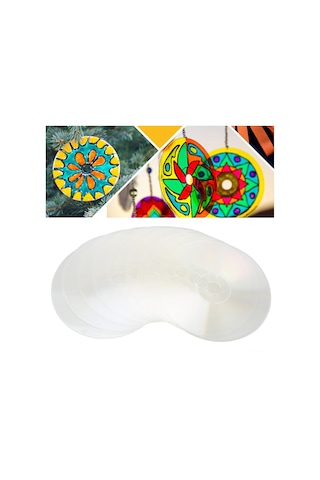 Moveevo 10 Adet Pcp Malzeme Transparan Dıy Boyama Cd'si - Dekoratif Sanat Ve Parti Dekoru İçin El Yapımı Diğer