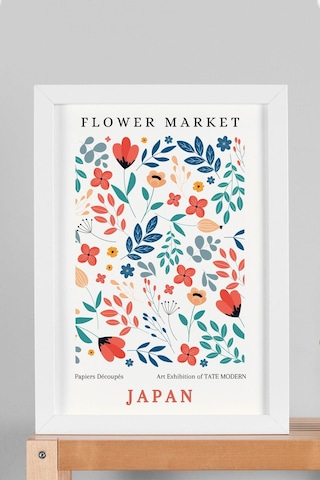 Flower Market Japan Çerçeveli Tablo - Eklektik Tarz Duvar Dekoru