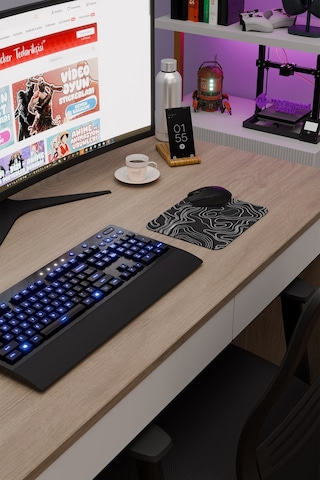 Topography Kaymaz Dikişli Kauçuk Oyuncu Mousepad V5 - 22x18 Gaming Mouse Pad Fare Altlığı