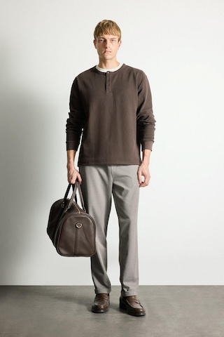 Defacto Regular Fit Waffle Dokulu Henley Yaka Uzun Kollu Basic Tişört I2067ax26aubn116 Kahve-bn116