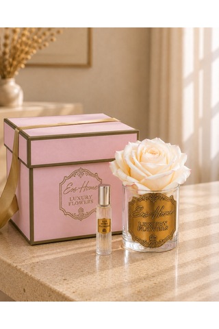 Rosemira Tek Güllü Parfümlü Dekoratif Çiçek - Pudra Pembe-7547 Gül - Meyve