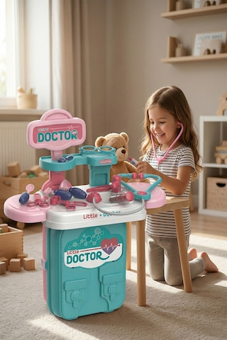 Ogi Mogi Toys Doktor Oyun Seti Eğitici 2 Si 1 Arada Sırt Çantası