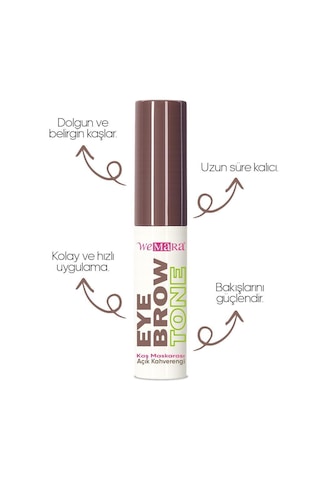 Wemara Eyebrow Mascara Açık Kahve 5 Ml - Kaş Renklendirici