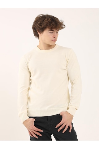 Dufy Kemik Erkek Slim Fit O Yaka Triko - 97504 Kemik