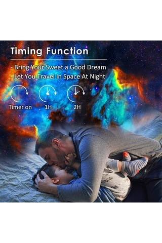 Didadodo Sones Galaxy Gece Lambası Yıldız Projektör Led Masa Lambası Çocuk, Yıldızlı Gece 2