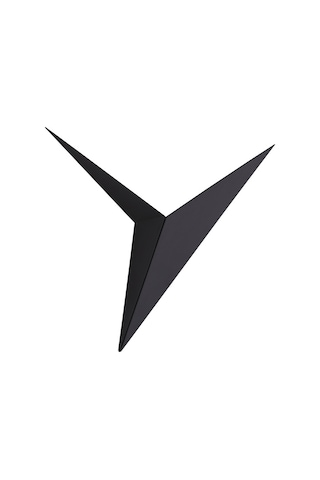 Padalink Modern Sanayi Stili Demir Led Duvar Lambası, Üçgen Tasarım, 3w, Isınık Işık, Otel/oda Dekorasyonu - Siyah Siyah