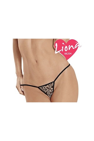 Liona Bayan Kadın Leopar Desenli Iç Giyim G-String Tanga Çamaşırı