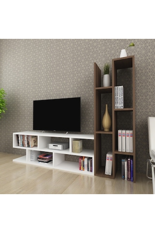 Moonlife Joungle Tv Ünitesi Ceviz Beyaz Ceviz