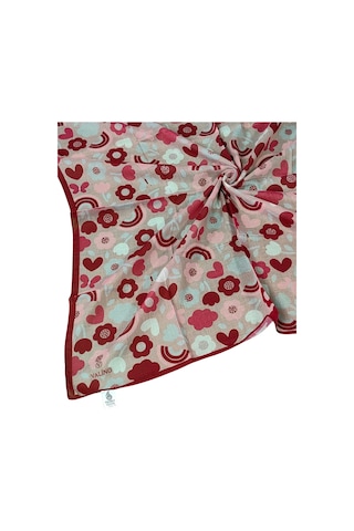 Mim Eşarp Valino Soft Pamuk Çocuk Desenli Eşarp 70x70 Cm Bordo - Çiçek