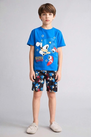 Defacto Sonıc The Hedgehog Regular Fıt 2li Pijama Takımı Erkek Çocuk H4109a826hsbe64 Mavi-be64
